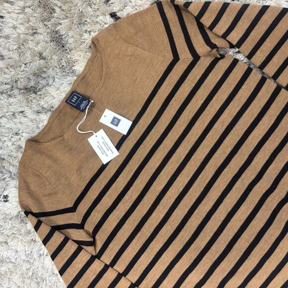 NWT GAP Women's M Lightweight Wool Blend Pullover Sweater Striped - Picture 1 of 6